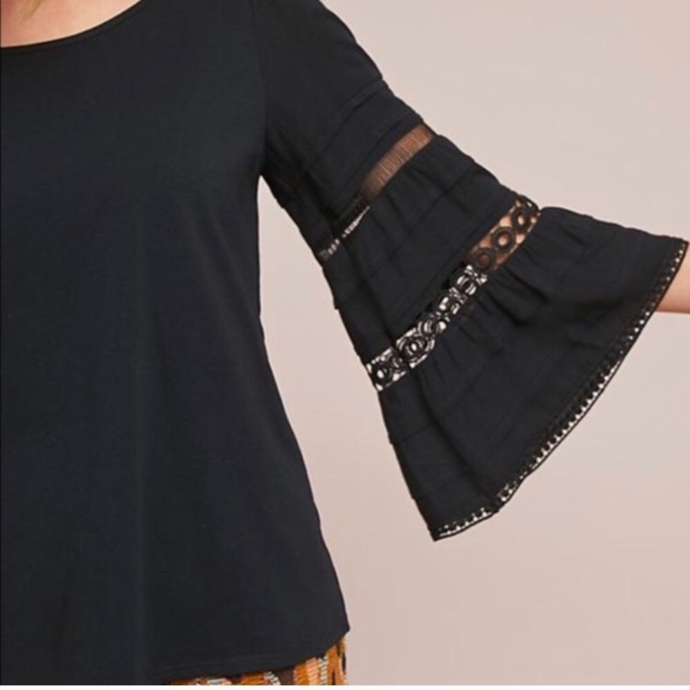 Anthro One September Southern Eyelet Crochet Top